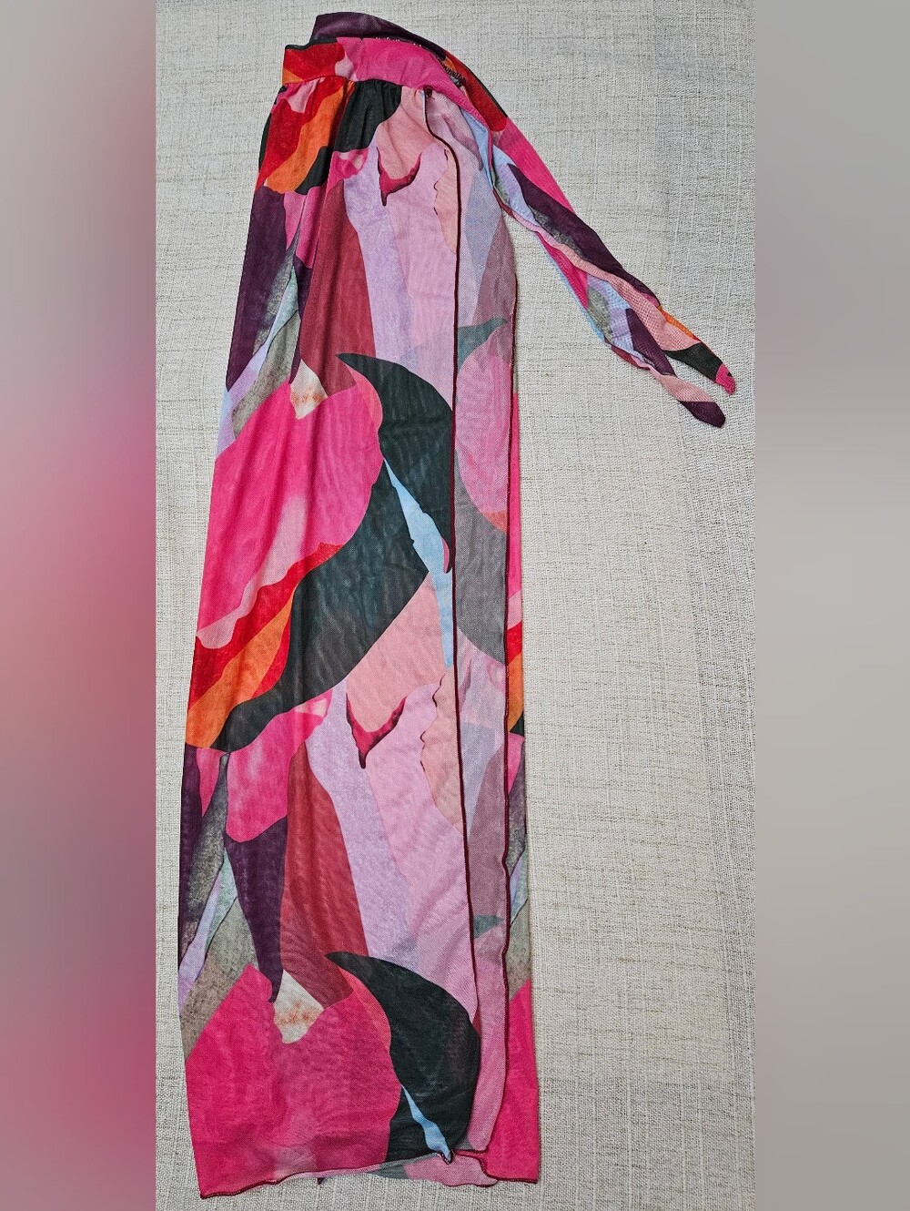 Multicolor Abstract Print Bikini Sarong Skirt - Shein
